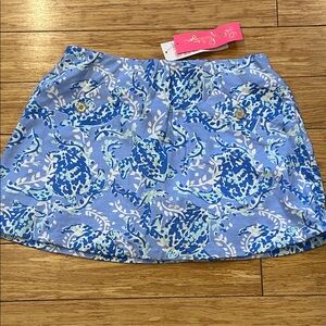 Lilly Pulitzer Madison Skort Blue Peri Turtley Awesome Women’s M NWT
